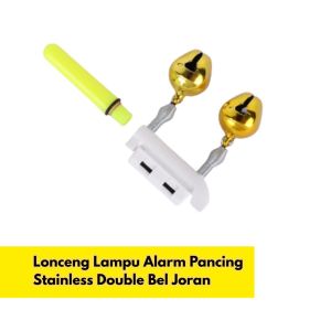 Lonceng Lampu Alarm Fishing Aksesoris Mancing Bel Penanda Jepit Joran Stainless Gondolan BR249 Pancing Ikan Alat Bells Ball Pancing Double Double