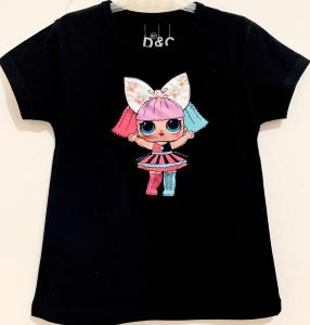 Kaos Sequin Led LOL Hitam 1-6 Tahun