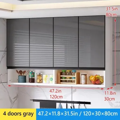 Nearra Stable Aluminum Wall Large Cabinet Pantry Cabinet Hanging Kitchen Storage for Home Storage