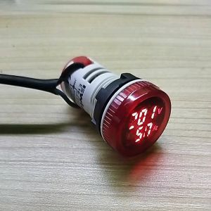 volt meter HZ ac bulat lampu pilot
