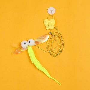 Retractable Door Hanging Cat Toy Interactive Cat Wand Telescopic Teaser Indoor Plaything