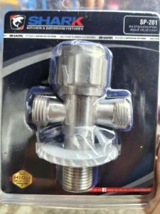 SHARK SP-201 Angle Valve 3-Way Stainless Steel Valve Heavy Duty for Versatile Fluid Control