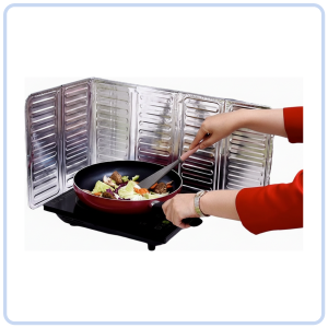 【DAILY ESSENTIAL】 Folding Aluminium Oil Splash Screen - 1 Piece