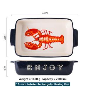 OMK Nordic style Ceramic Tableware Set Dinner Plate Bowl Rectangular Baking Pan Mug Coffee Cup