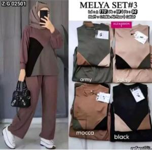 Setelan One Set Melya Setelan Wanita Crinkle Airflow Terbaru Kekinian Trendy