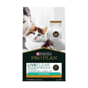 Purina LiveClear Cat Food for Kittens/Adult Cat Nutrition and Weight Gain Anti Cat Hair Allergy Indoor Cat Main Food 5.67kg