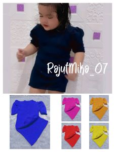 BAJU RAJUT ANAK PEREMPUAN  LENGAN BALON 2-4TH PAKAIA ANAK PEREMPUAN