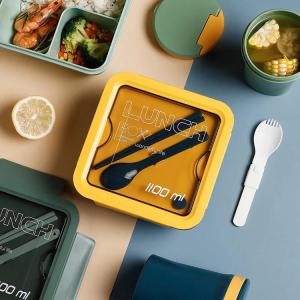 Kotak Makan Transparant Bento Box 1100ml / Tempat Makan Lunch Box BPA FREE