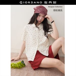 Giordano Women Women Pure Cotton Shirt Free Shipping 18346607