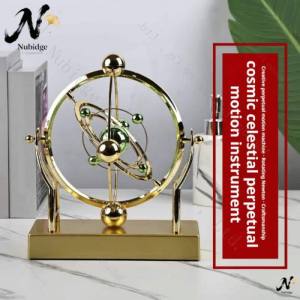 Celestial Orbit Pendulum Perpetual Motion Machine Kinetic Art Desk Decor Astronomy Model for Home Office Rotating Sculpture