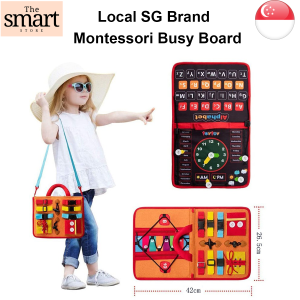 ST Toddler Montessori Busy Board Sensory Activity Toys and Gift for Motor Skill Local Brand [SG SELLER]