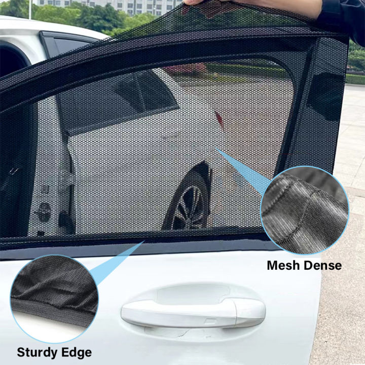 4Pcs Car Mosquito Net Screen Car Window Net Screen Mosquito Net For Car ...