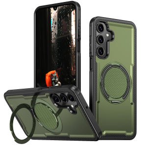 16FT Military Drop Proof Strong Magsafe Phone Case for Samsung Galaxy A06 A07 A17 A27 A37 A57 A14 A16 A26 A36 A56 A05 A05s A25 A35 A55 Shockproof Rugged Cover with Hidden Stand Raised Lens & Screen Bumper Full Lens Protection