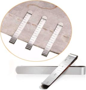 Sewing Clips Set Stainless Steel Hemming Clips 3 Inches Measurement Ruler