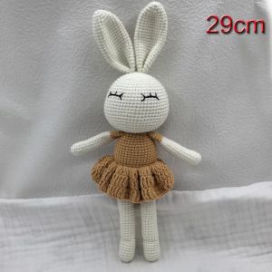 Baby Crochet Stuffed Bunny Toys Soft Cotton Knitted Plush Rabbit DollKawaii Cuddle Doll for Newborn Early Educational Toy2026