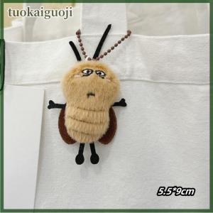 tuokaiguoji Creative Cockroach Doll Keychain Pendant Cute Funny Plush Cockroaches Toys Keychain Backpack Decoration Accessories Gifts