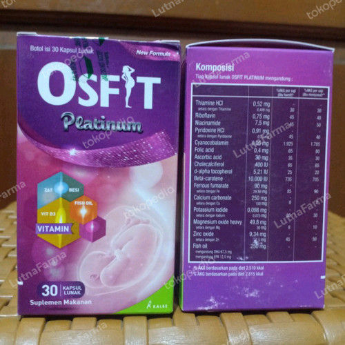 Osfit Platinum DHA Suplemen Vitamin Kehamilan Ibu Hamil Box 30 kapsul