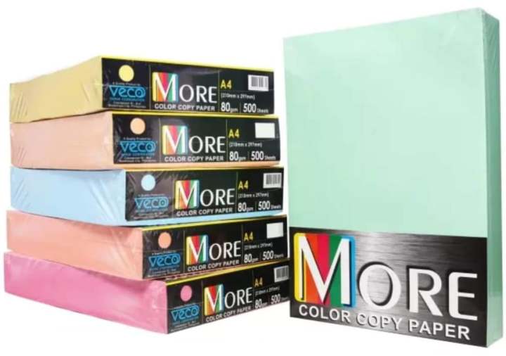 MORE Colored Copy Paper 80gsm (1 ream) Lazada PH