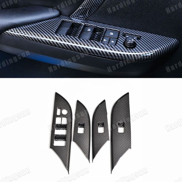 Power Window Switch Panel Hardingsun For TOYOTA FORTUNER 2016-2022 carbon fiber pattern power ...