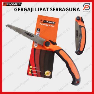 Gergaji Lipat Serbaguna Camel Portabel Folding Saw Gergaji Kayu Lipat Dahan Bonsai