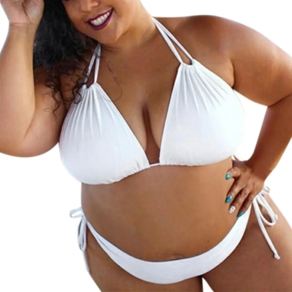 Women Push Up Padded Plus Size Bikini Set swimsuit Bathing High Waist swimwear  Bikini Set swimsuit Plus Size XL-5XL