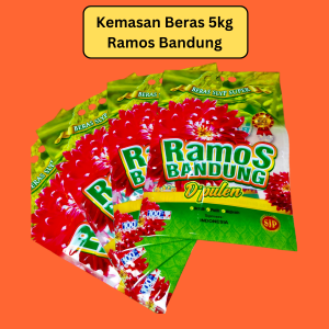 100 pcs Kemasan Beras 5 KG Plastik Premium Ramos Bandung Nylon lldpe Siap Pakai Laminasi Sealer