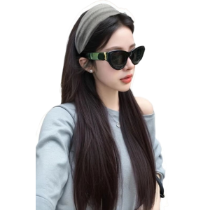 SINGLE Hair Hoop Gray Wide Knit Headband Wig Korean Style Clip in Long Straight Hair Hair Accessories Invisible Half Headband Wig Women