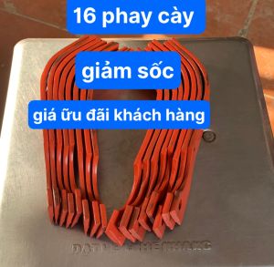 Bộ 16 Lưỡi Phay Màu Đỏ Gồm 8 Trái + 8 Phải 16 Chiếc Lưỡi Phay Cày Dài 23cm Cao 4cm Dày 0.5cm khoảng cách lỗ 7cm