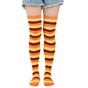 ถุงเท้ายาวเหนื่อเข่าลายทาง606