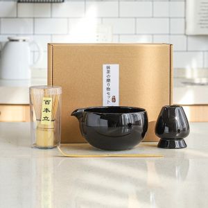 SHIRUI Tea Sticks Japanese Matcha Tea Set Match Bowl Matcha Spoon Matcha Whisk Set Reusable Tea-Making Tools Matcha Brush for Tea Lovers