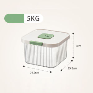 Vision 5kg/10kg Rice Storage Container with Sealing Lid Grain Rice Storage Box Food Dispenser Flour Storage Bin Multipurpose Dry Food Container for Dog Pet Food Cereal Grain with Time Scale