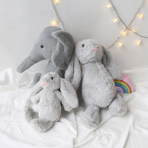 Soft Cotton Long Nose Elephant Plush Toys Animals Stuffed Bunny Rabbit Doll for Children Boys Girls