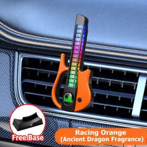 DIVATEN LED Colorful Light Car Aromatherapy Diffuser Guitar-shaped with Aroma Diffuser System Car Ambient Light  Car Air Vent Signal Light Car Interior