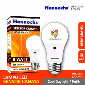 Lampu Bohlam LED 9 Watt Hannochs Light Sensor