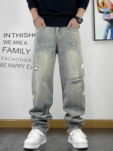 Quần Jean Nam Cạp Cao Phối Rách Chất Vai Cao Cấp Dễ Hot Trend 2024 - Jean213