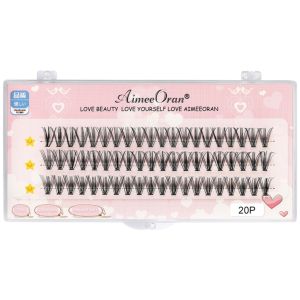 【Received in 2 days】AIMEEORAN 60 Clusters Lashes D Curl Volume Individual Lashes Extensions 10D/20D/30D Wispy Lashes Cluster DIY At Home ( D-8-15 Mix )