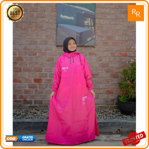 Gamis Jas Hujan Korea Wanita Rok Raincoat Mantel Tebal elastis murah anti rembes FREE EBOOK