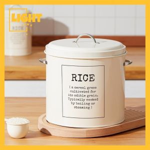 5kg Round Sealed And Moisture Proof Rice Bucket With A Spoon Included Shaped Rice Bucket Storage Box