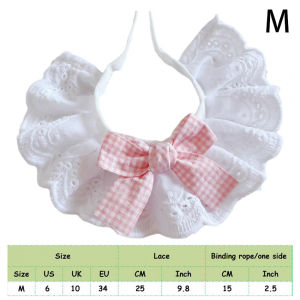 Lace Multi Color Cat Scarf Kawaii Pet Cat Dog Triangular Bandage Cute Princess Style Comfortable Cotton Cat Accessories