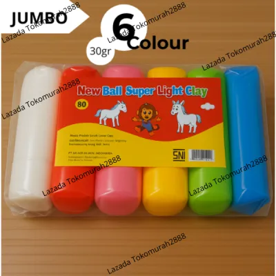 Mainan Super Light Clay isi 12 pcs Plus alat Ukir Clay