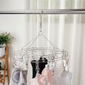 Móc Chùm Inox 20 Kẹp, Treo Quần Áo, Khăn Sữa Cho Bé FELAA. 