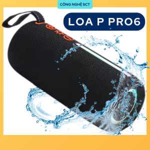 ( XẢ KHO ) Loa Nghe Nhạc Không Dây P Pro 6 – Bass Sâu Âm Thanh Sống Động Đèn LED Cực Chất