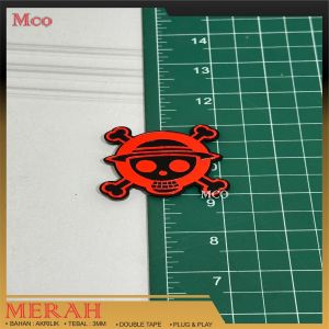 EMBLEM TWOTONE LOGO ONEPIECE BULAT EMBLEM AKRILIK 3D STIKER TIMBUL SERIES ONEPIECE EMBLEM TWOTONE AKSESORIS MOTOR STIKER 3D