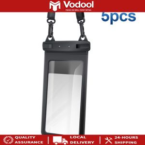 5pcs Floating Phone Pouch with Lanyard for Swimming Snorkeling and Water Sports