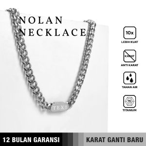 Emrys Necklace NOLAN Real Titanium Anti Karat Kalung Titanium Pria Wanita