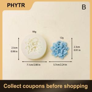 【PHYTR】 Hydrangea Flower Silicone Mold DIY Aromatherapy Candle Gypsum Resin Clay Mold Kitchen Baking Cake Decoration Flower Mold