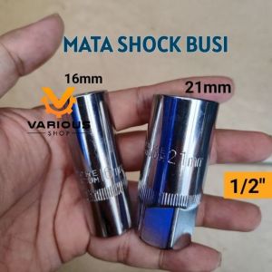 Mata Kunci Shock Busi 16 dan 21 mm Drive 1/2" Kualitas Bagus.
