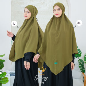 Sumayya | Hijab Instan Bergo Non Pet Tali Premium Khimar Jilbab Syari Jumbo Wolfis Syaree Fashion