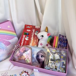 Cute Pink Unicorn Surprise Gift Set School Stationary Box Birthday Present Gift Set for Kids