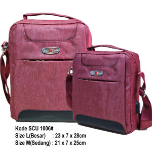 Slingbag POLO CAMPRO Tahan Air dengan Port USB - Tas Selempang Pria Casual Import Ukuran L/M